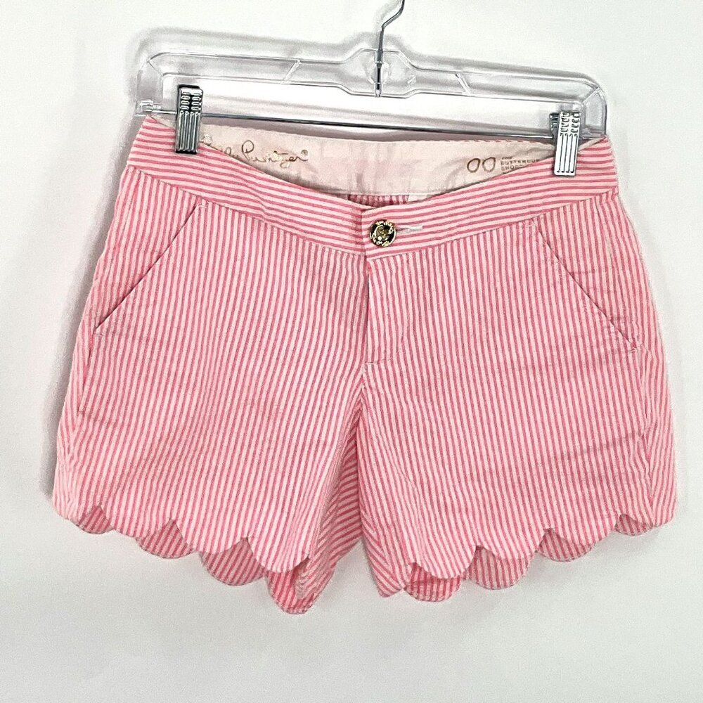 Lily‎ Pulitzer Shorts Women 00 Stripes Pink White The Buttercup Pockets